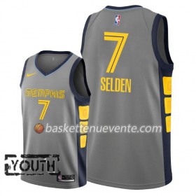 Maillot Basket Memphis Grizzlies Wayne Selden 7 2018-19 Nike City Edition Gris Swingman - Enfant